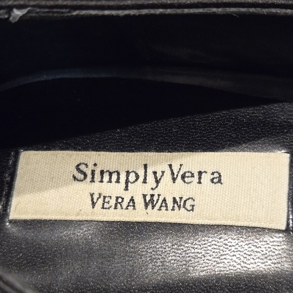Simply Vera Vera Wang Black Open Toe Jewel Heel Platform Wmns Sz 8.5 - Picture 4 of 11